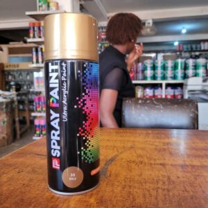 Spray Paint (Gold) - Ultra Acrylic Paint for sale at the best prices in Kampala, Uganda at raeK Chemicals Ltd