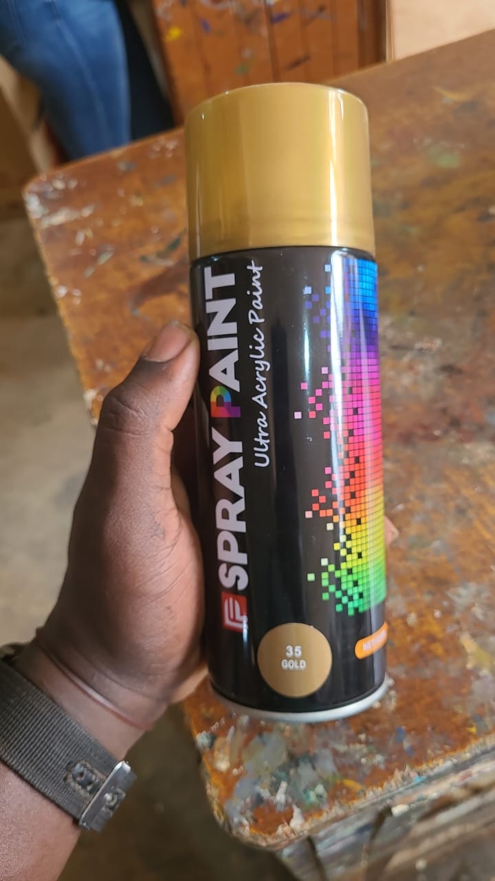 Spray Paint (Gold) - Ultra Acrylic Paint for sale at the best prices in Kampala, Uganda at raeK Chemicals Ltd - Online Store