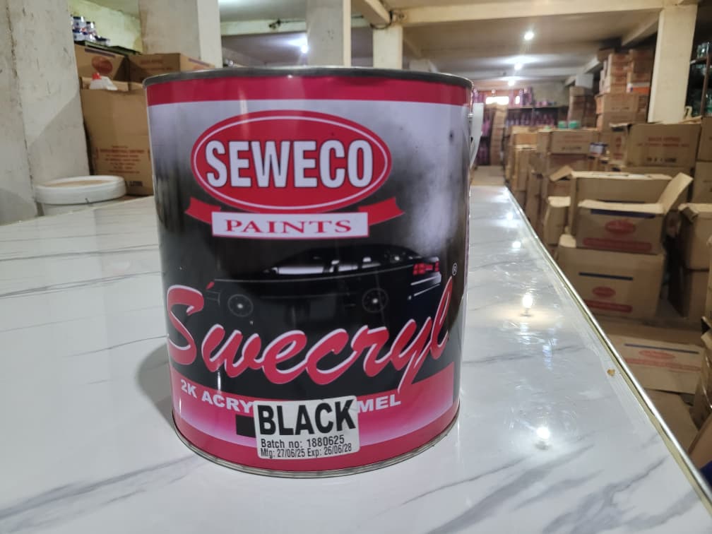 Swecryl 2K Acrylic Enamel (Black) - Automotive Paints at the best prices in Kampala, Uganda at raeK Chemicals Ltd